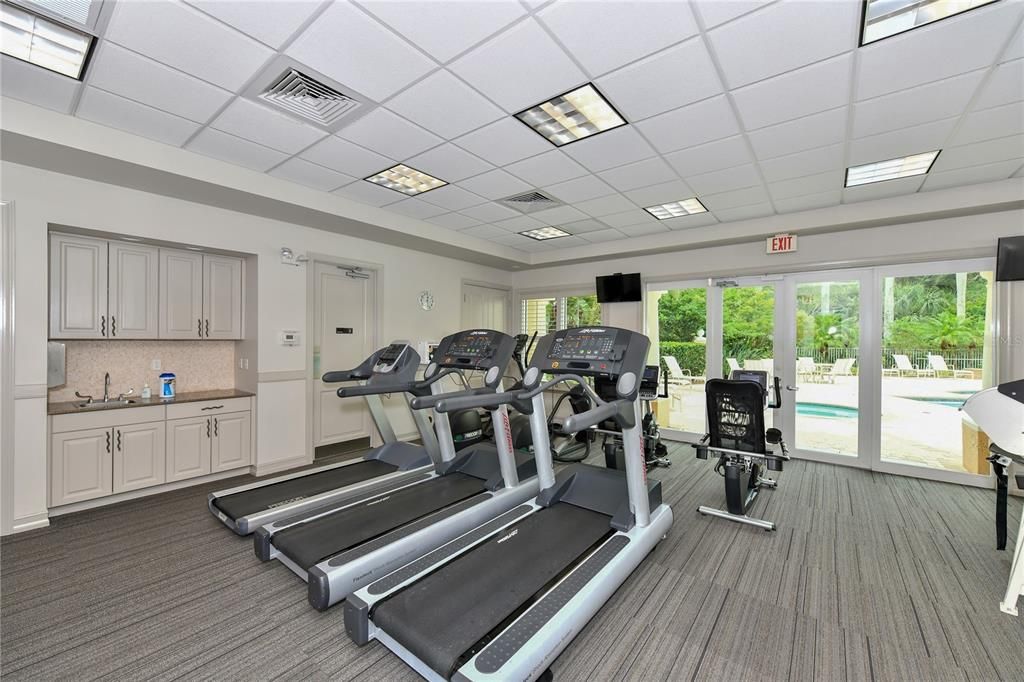 Fitness Equipment, Gym, Interior, Recessed Lighting