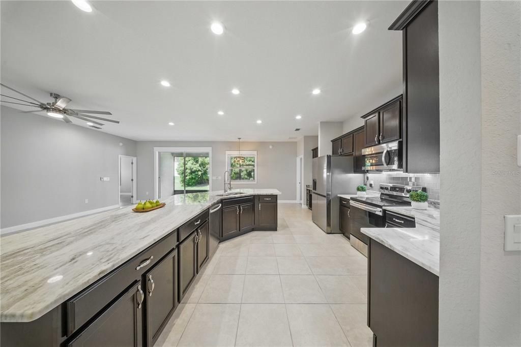 Interior, Kitchen, Pendant Lights, Recessed Lighting, Stainless Steel Appliances
