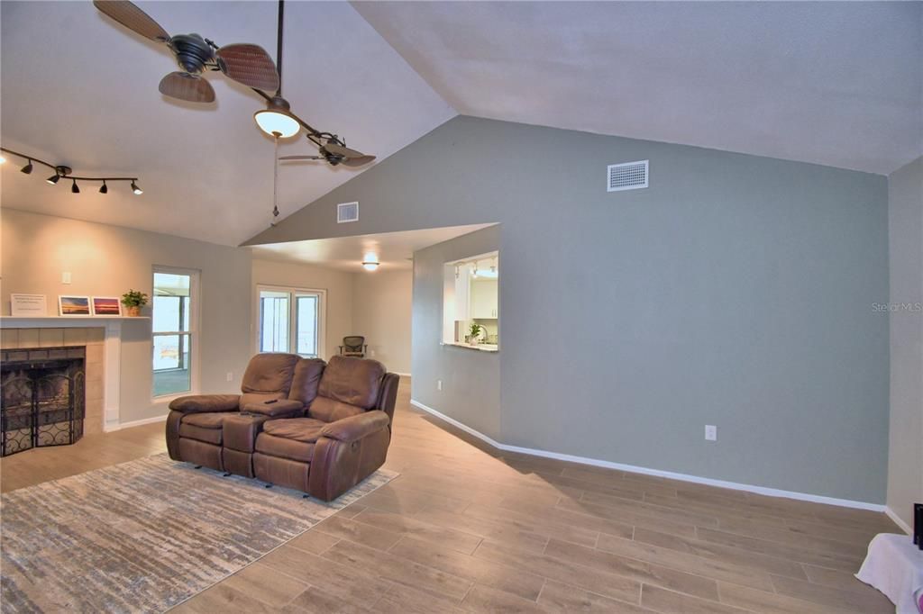 Fireplace, Interior, Living room, Wood Texture Flooring