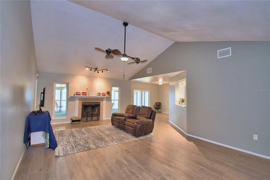 Fireplace, Interior, Living room, Wood Texture Flooring