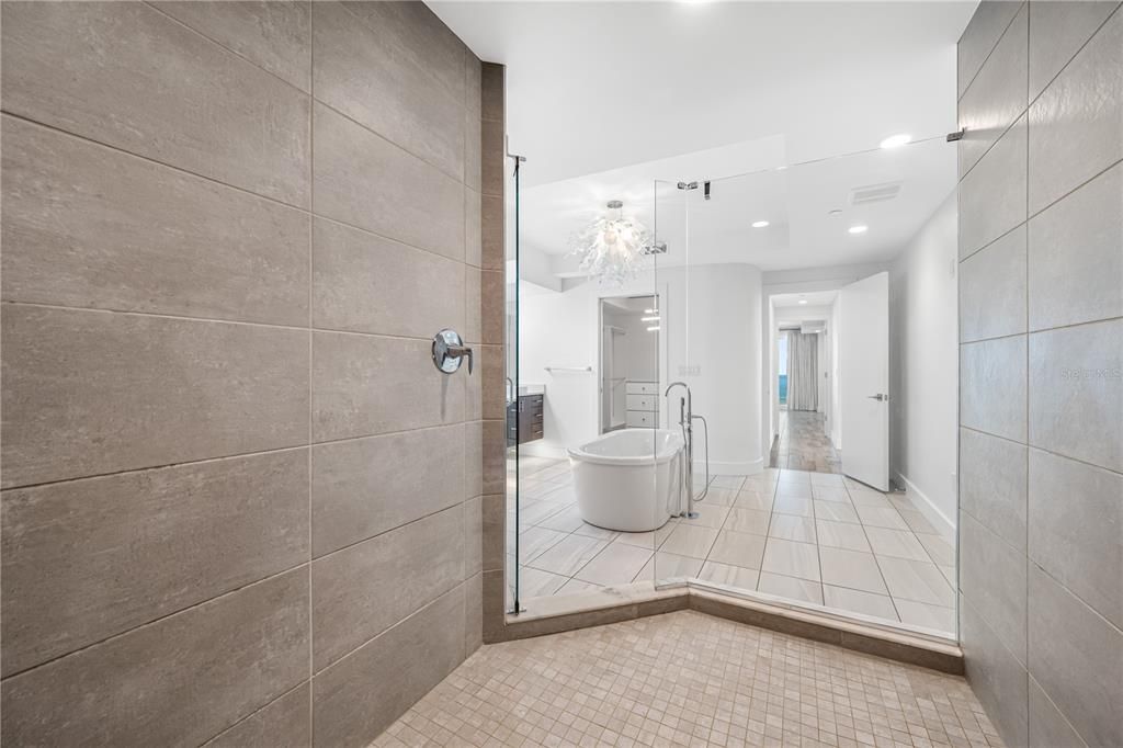 Bathroom, Chandelier, Interior, Recessed Lighting