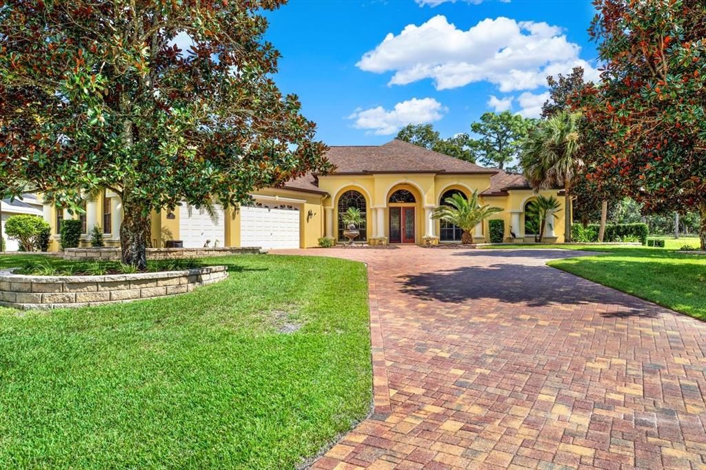 Attached, Backyard, Exterior, Facade, Mediterranean