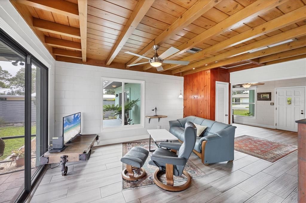 Interior, Living room, Wooden Beams, Wooden Ceilings, Wood Texture Flooring, Wooden Walls