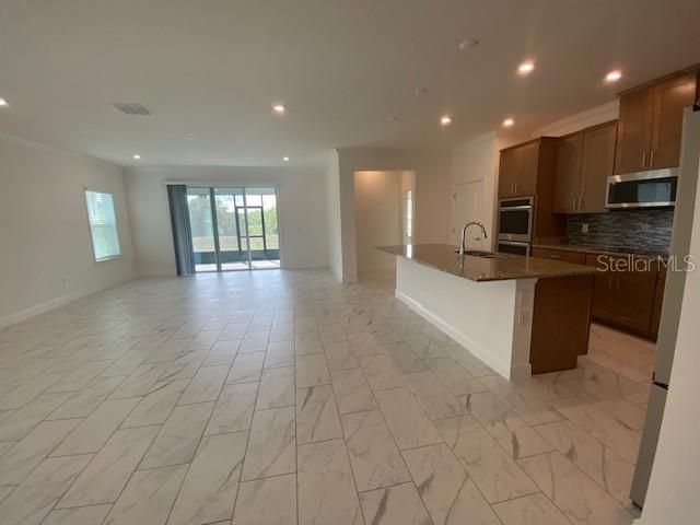 Interior, Kitchen, Marble, Recessed Lighting