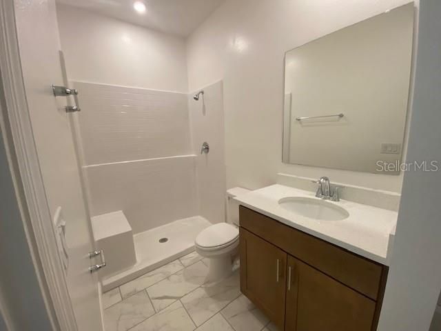 Bathroom, Interior, Marble, Recessed Lighting