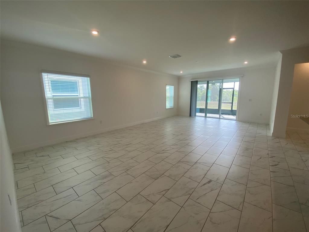 Empty room, Interior, Marble, Recessed Lighting