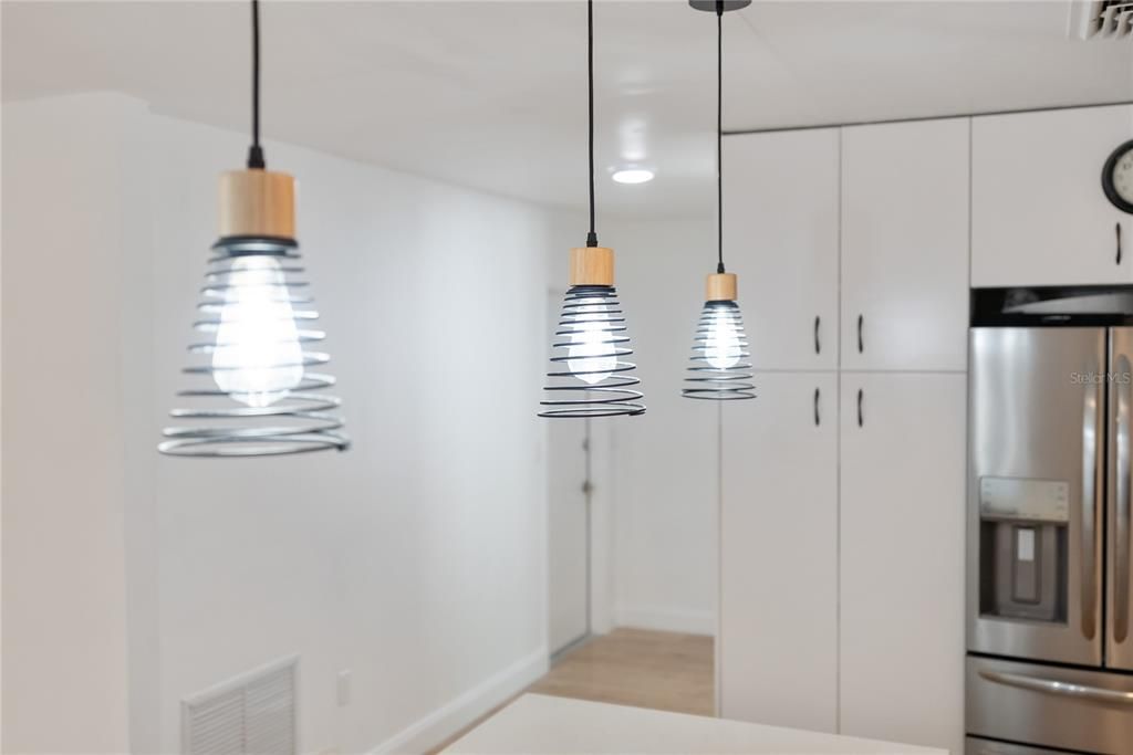 Interior, Kitchen, Pendant Lights, Stainless Steel Appliances