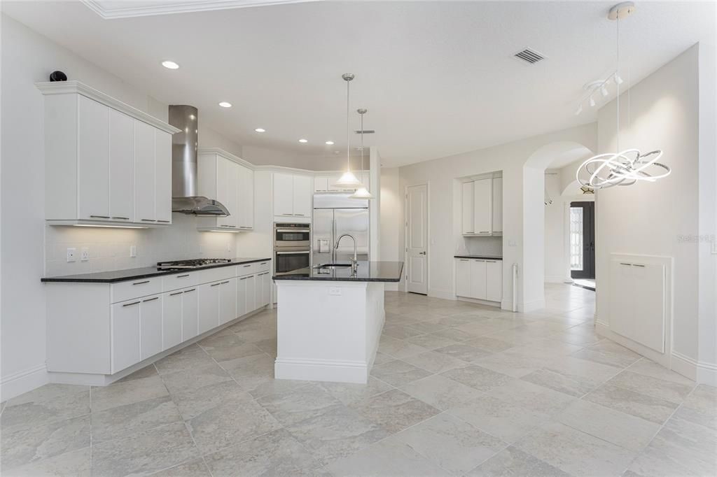 Interior, Kitchen, Pendant Lights, Recessed Lighting, Stainless Steel Appliances
