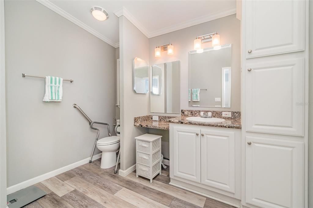 Bathroom, Interior, Wood Texture Flooring