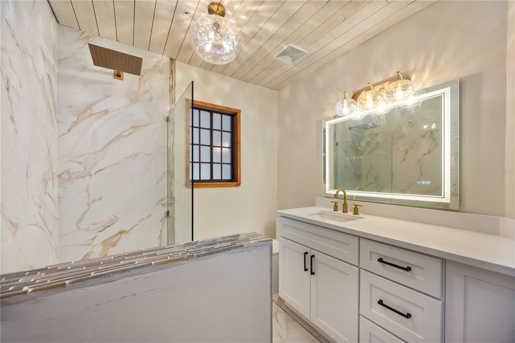 Bathroom, Interior, Marble Walls