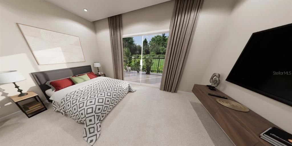 Bedroom, Interior, Recessed Lighting