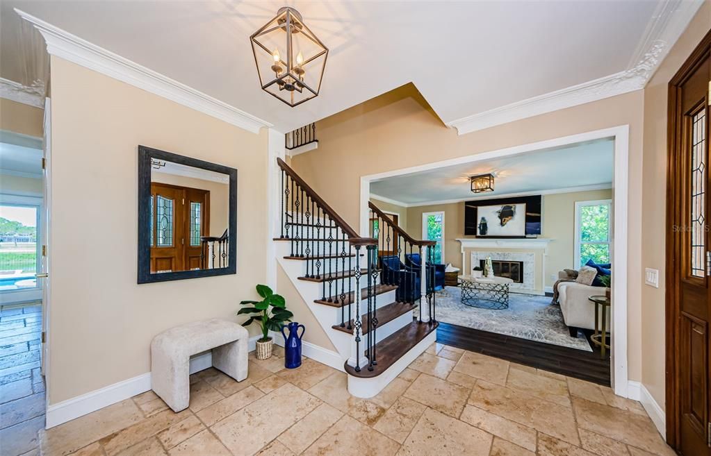 Fireplace, Interior, Pendant Lights