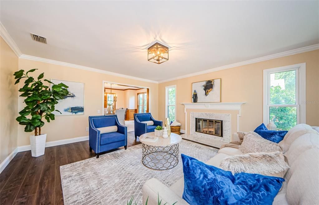 Fireplace, Interior, Living room, Wood Texture Flooring
