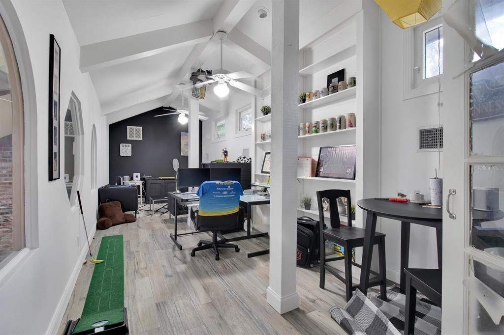 Home Office, Interior, Wood Texture Flooring