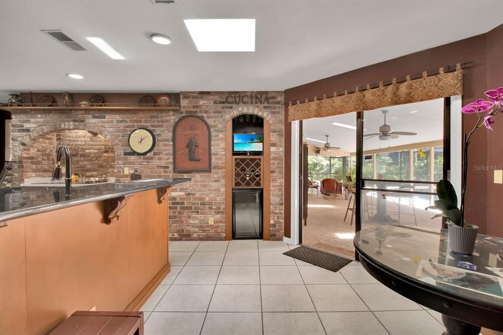 Interior, Recessed Lighting, Stone Walls