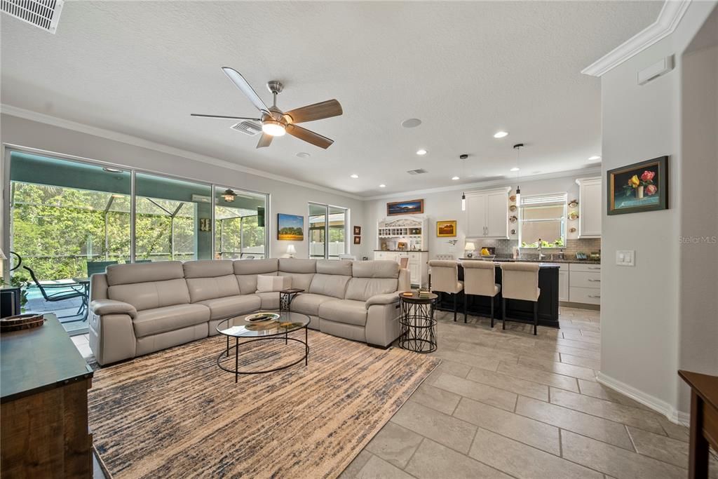 Interior, Kitchen, Living room, Pendant Lights, Recessed Lighting