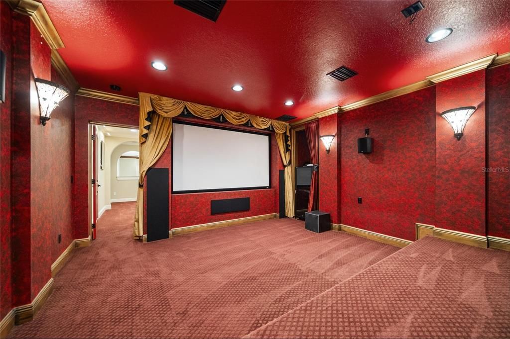Interior, Projection Screen, Recessed Lighting, Theatre Room