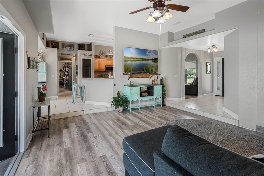 Interior, Kitchen, Living room, Wood Texture Flooring