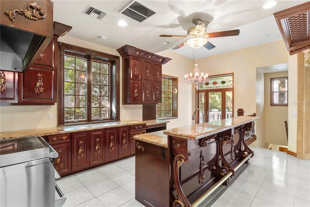 Chandelier, Interior, Kitchen, Recessed Lighting