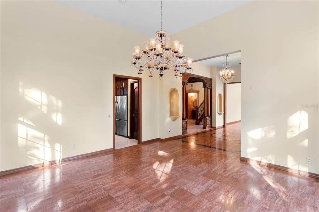Chandelier, Empty room, Interior