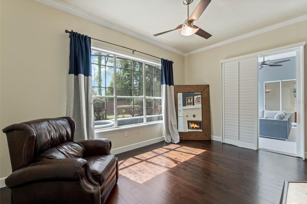 Fireplace, Interior, Wood Texture Flooring