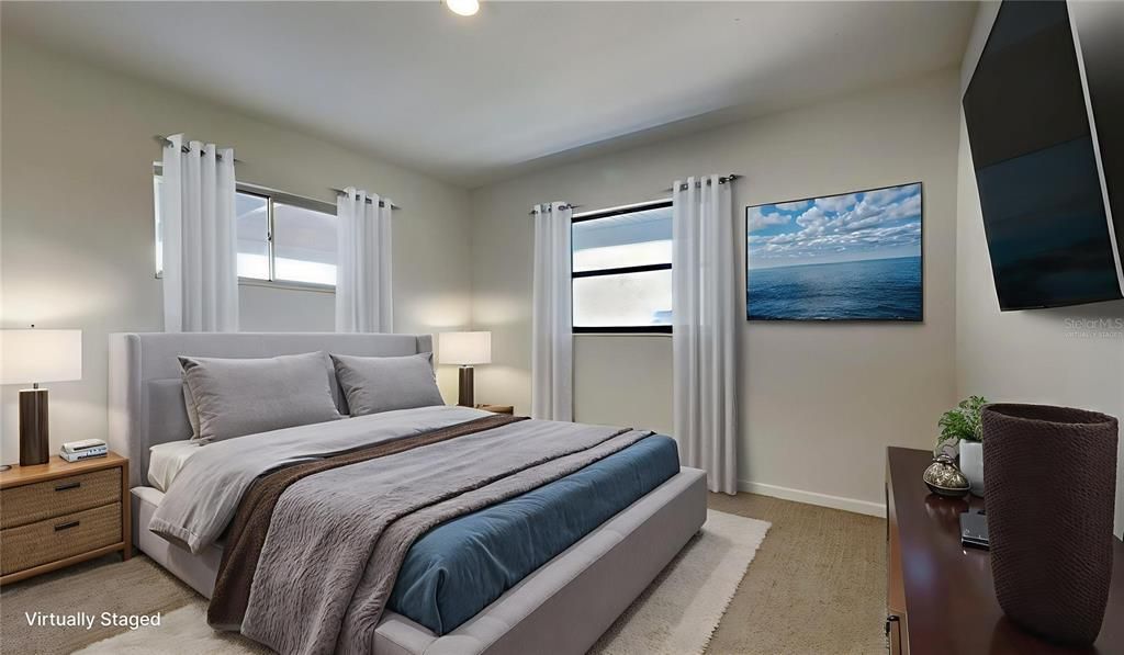 Bedroom, Interior, Recessed Lighting