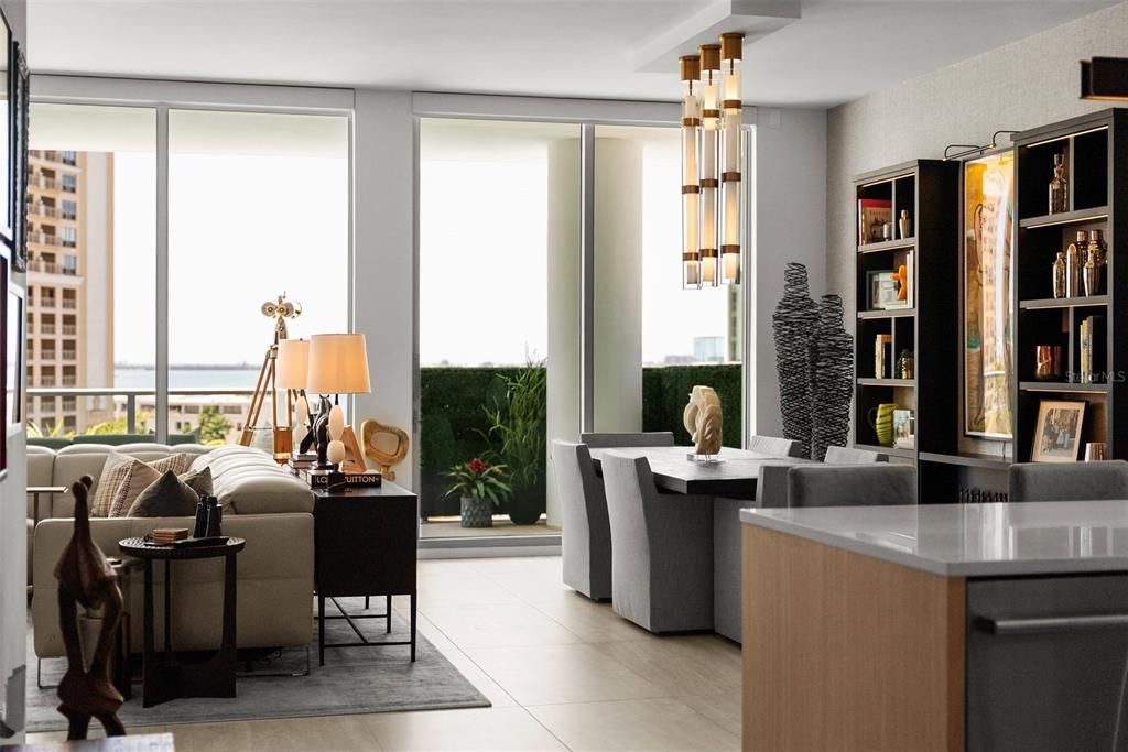 Dining room, Interior, Pendant Lights