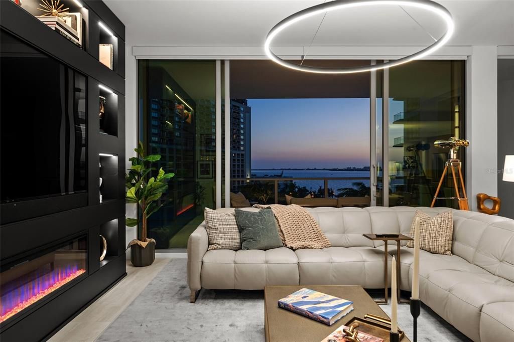 Fireplace, Interior, Living room, Water