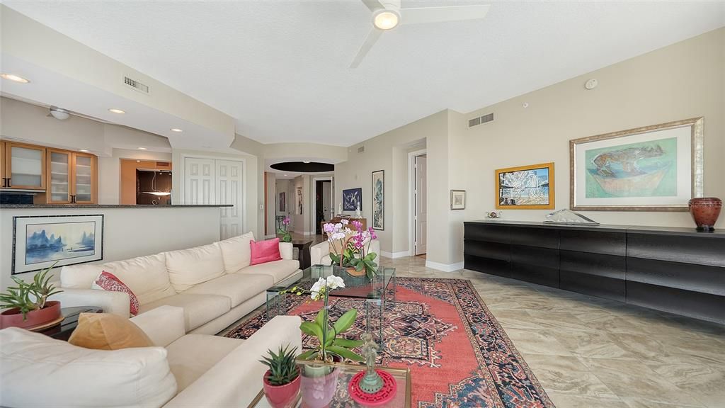 Interior, Living room, Recessed Lighting