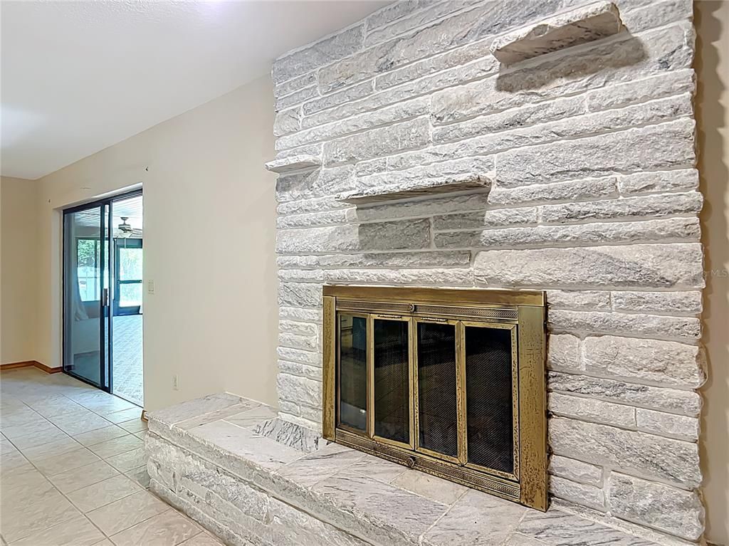 Fireplace, Interior, Marble, Stone Walls