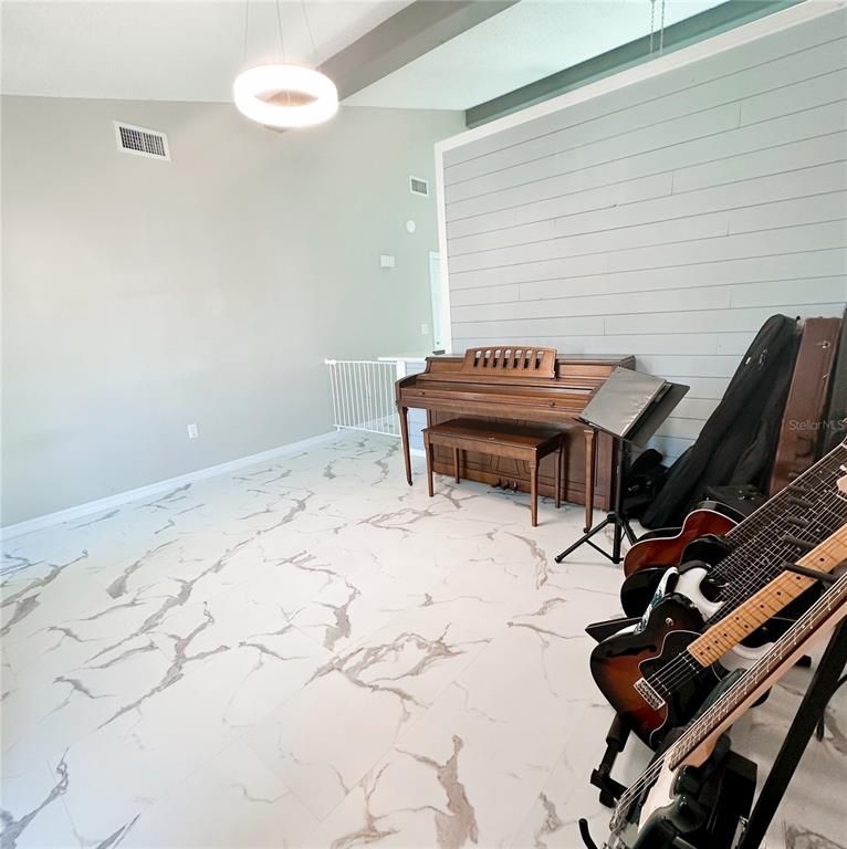 Interior, Marble, Pendant Lights, Piano