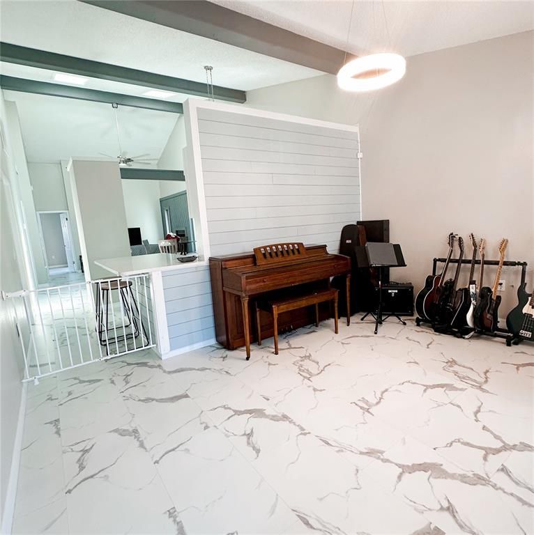 Interior, Marble, Pendant Lights, Piano