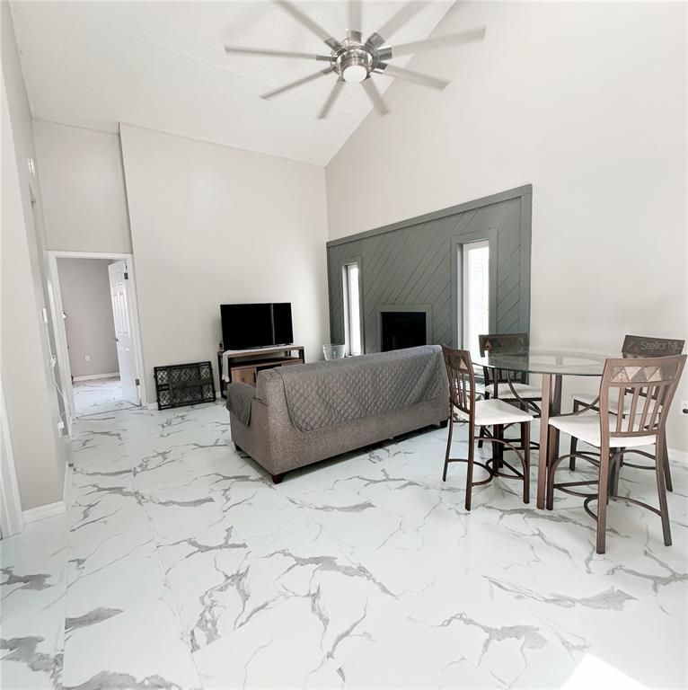 Dining room, Fireplace, Interior, Living room, Marble
