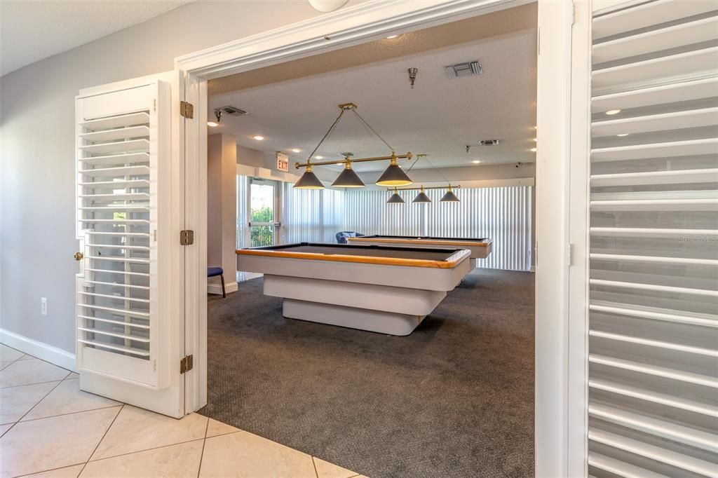 Billiard Table, Game Room, Interior, Pendant Lights, Recessed Lighting