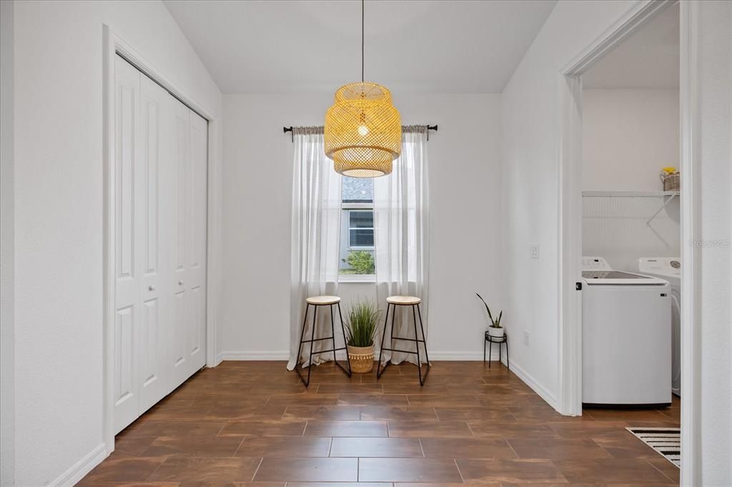 Interior, Pendant Lights, Washer, Wood Texture Flooring