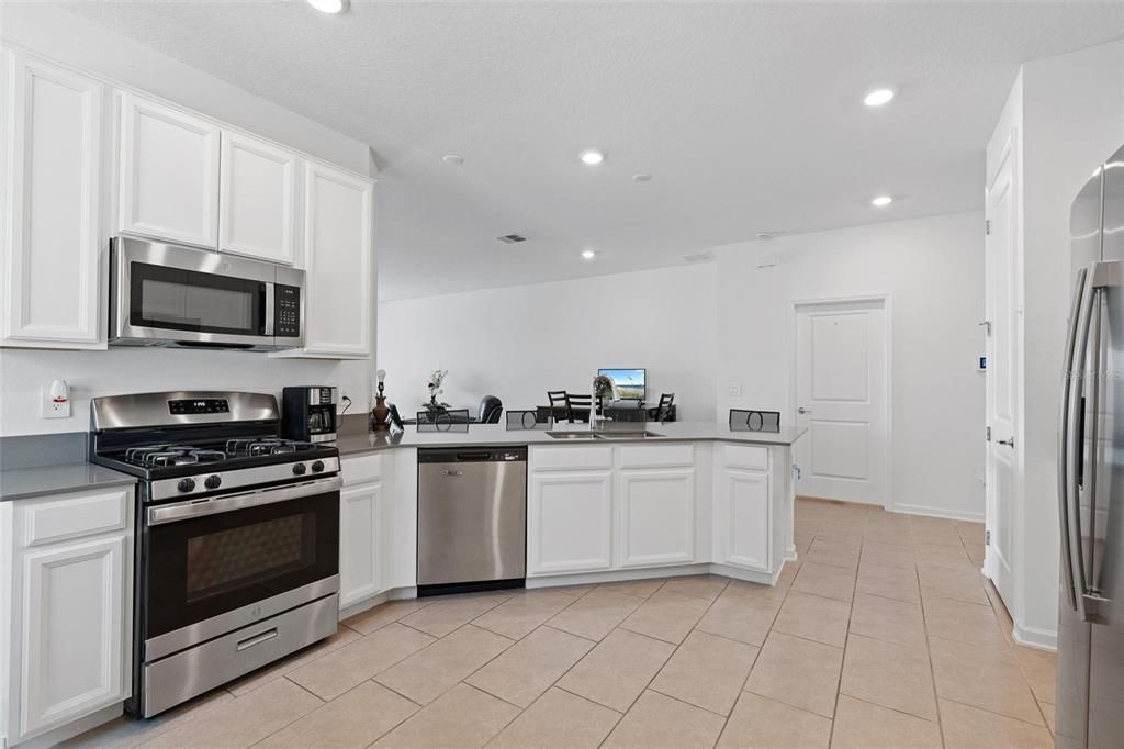 Interior, Kitchen, Recessed Lighting, Stainless Steel Appliances