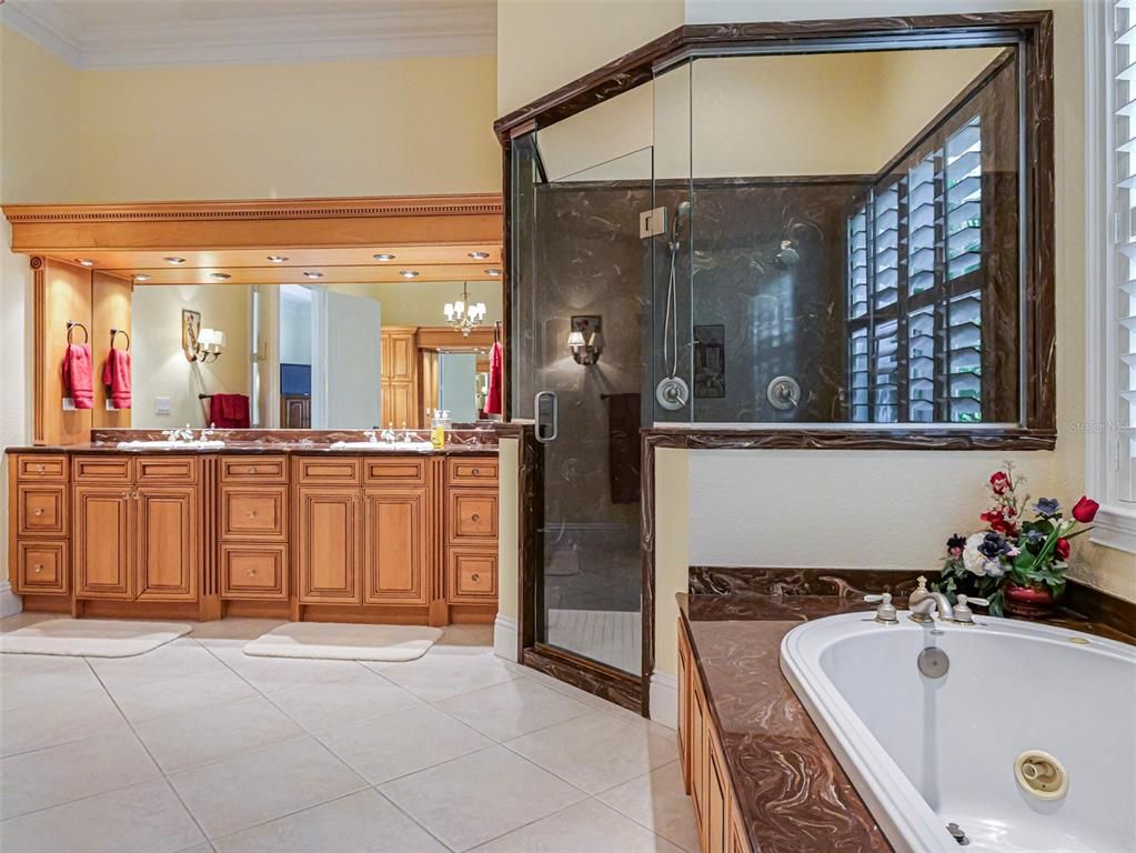 Bathroom, Dual Sink Vanities, Glass Shower, Interior