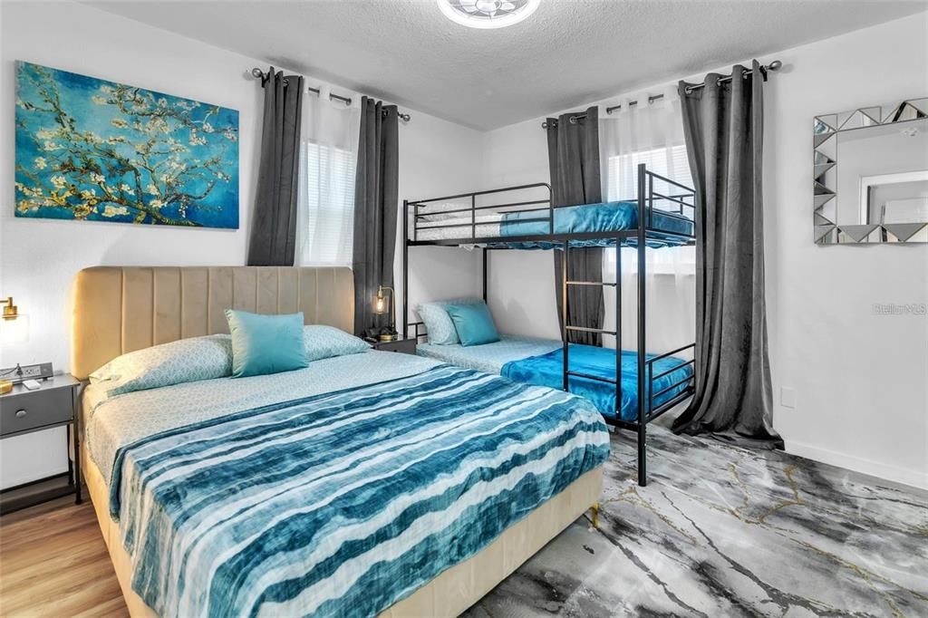 Bedroom, Interior, Wood Texture Flooring