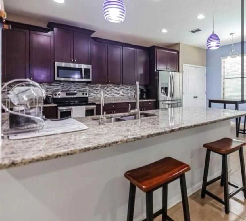 Interior, Kitchen, Pendant Lights, Recessed Lighting, Stainless Steel Appliances