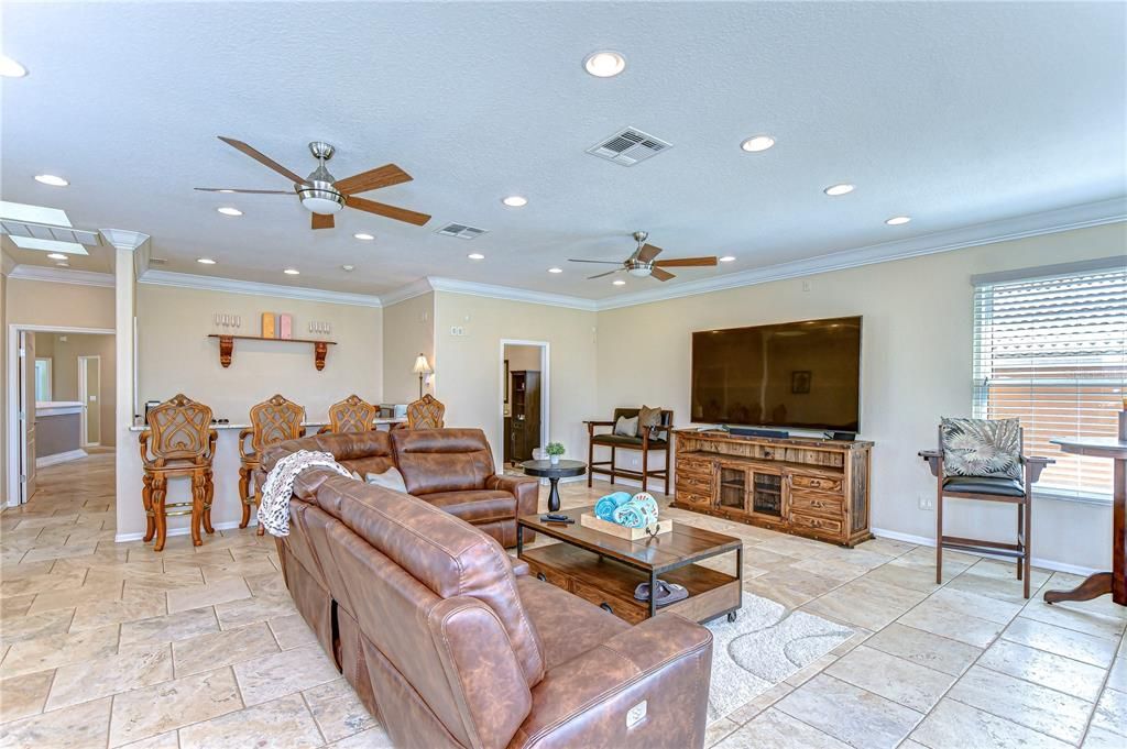 Interior, Living room, Recessed Lighting
