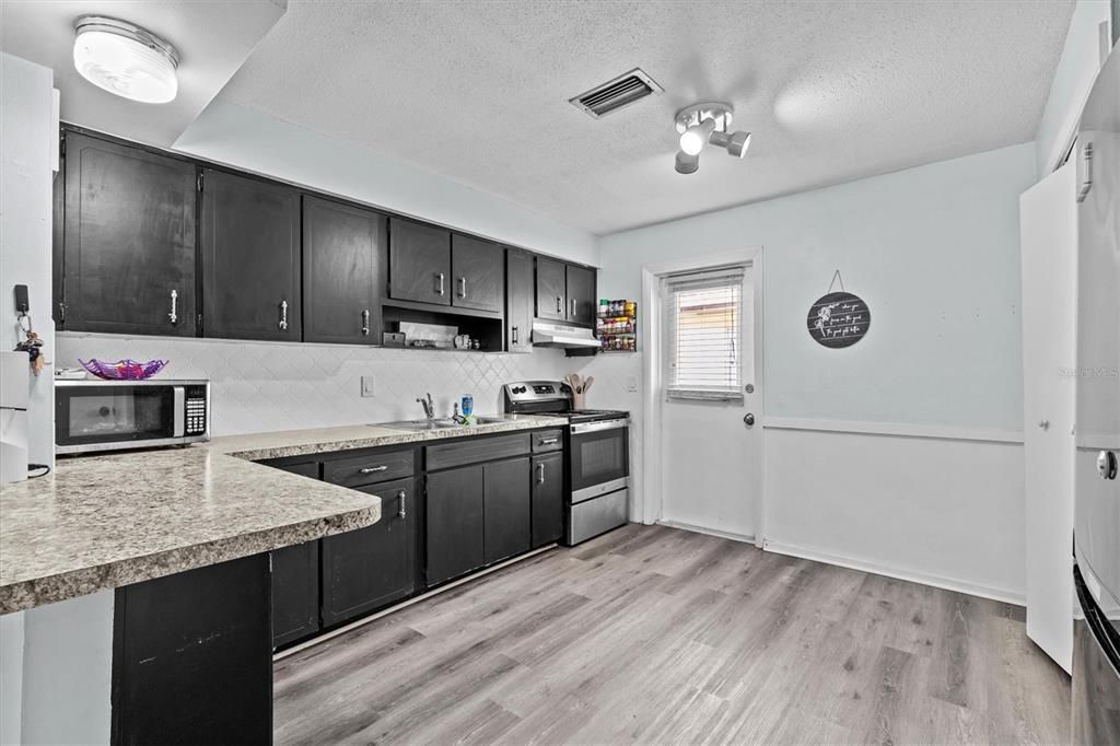 Interior, Kitchen, Wood Texture Flooring