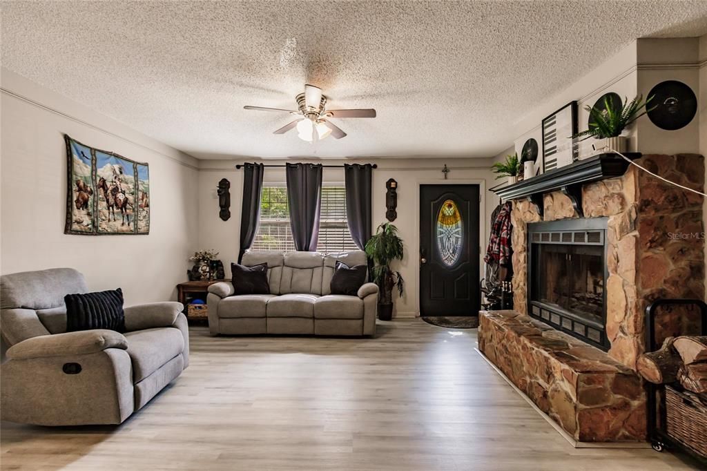 Fireplace, Interior, Living room, Wood Texture Flooring