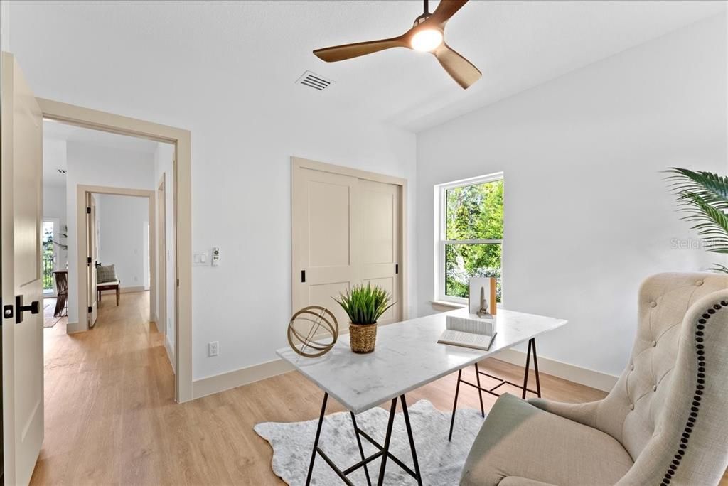 Home Office, Interior, Wood Texture Flooring