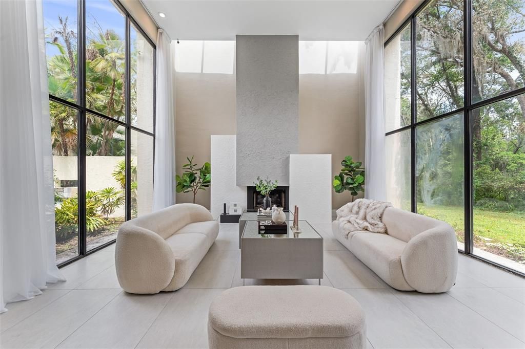 Interior, Living room, Recessed Lighting