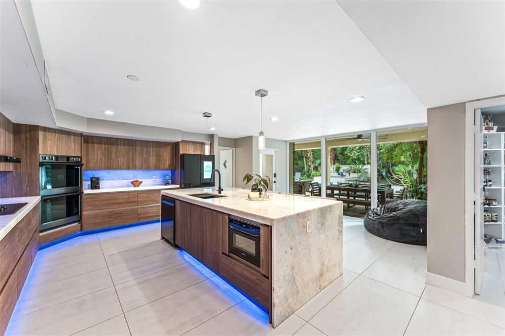 Interior, Kitchen, Pendant Lights, Recessed Lighting, Stainless Steel Appliances