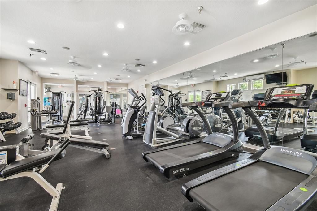 Fitness Equipment, Gym, Interior, Recessed Lighting