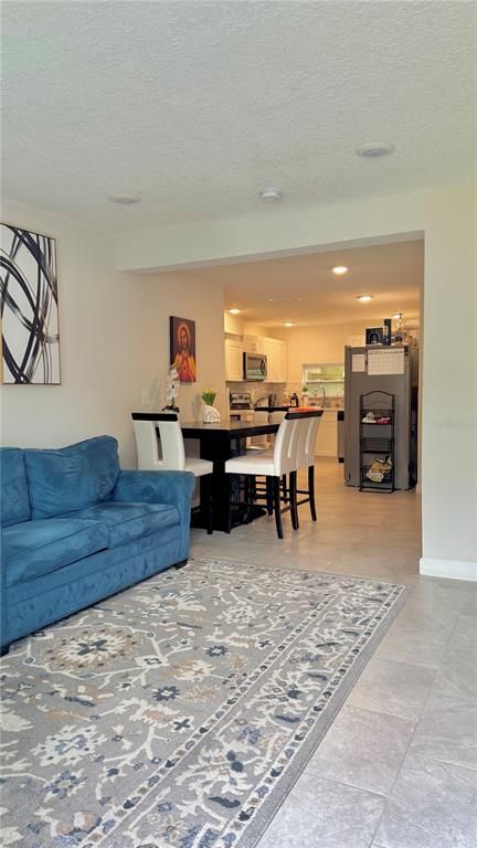 Dining room, Fireplace, Interior, Kitchen, Recessed Lighting