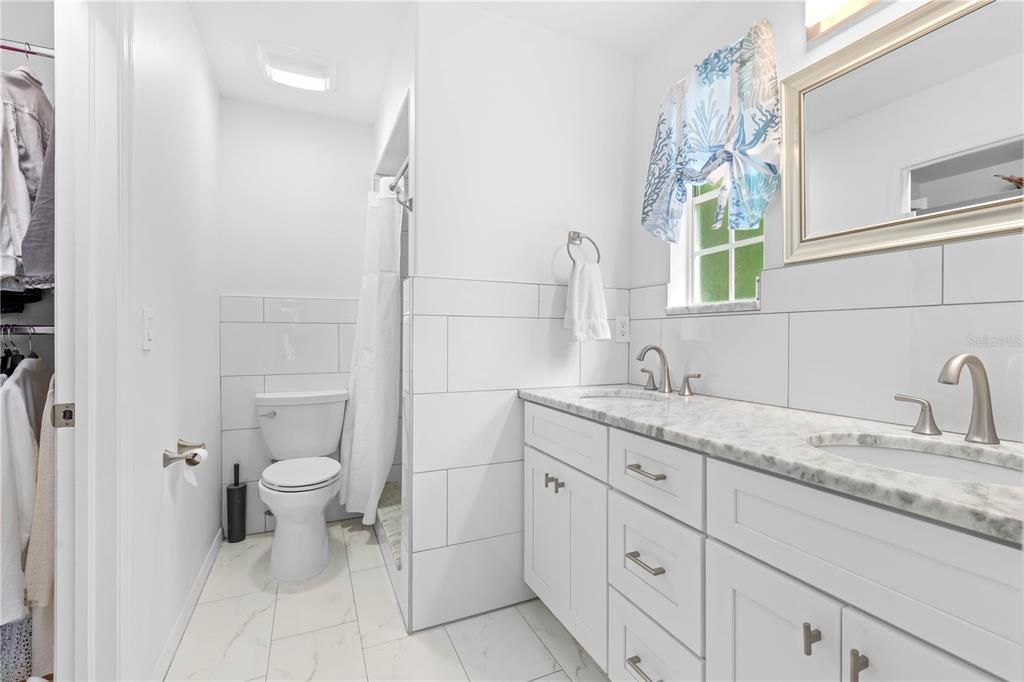 Bathroom, Dual Sink Vanities, Interior, Marble