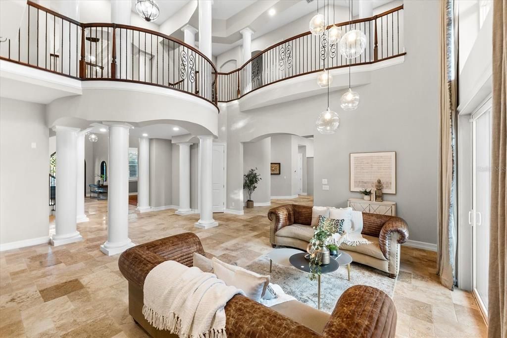 Interior, Living room, Pendant Lights, Recessed Lighting