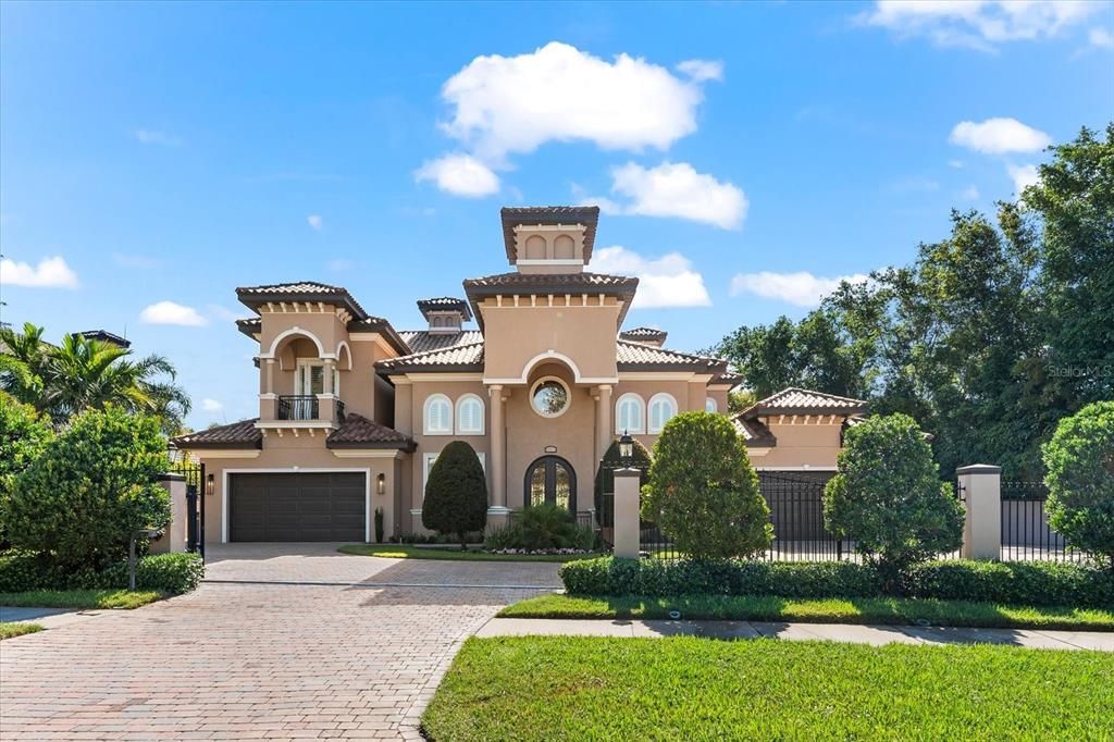 Attached, Backyard, Exterior, Facade, Mediterranean